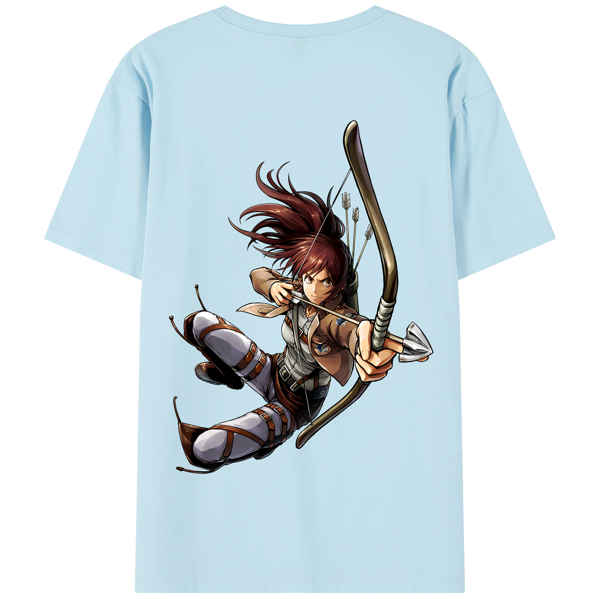 （画像用） 進撃の巨人 サシャ·ブラウス Attack on Titan Sasha Blaus 綿100％半袖Tシャツ（背面プリント）